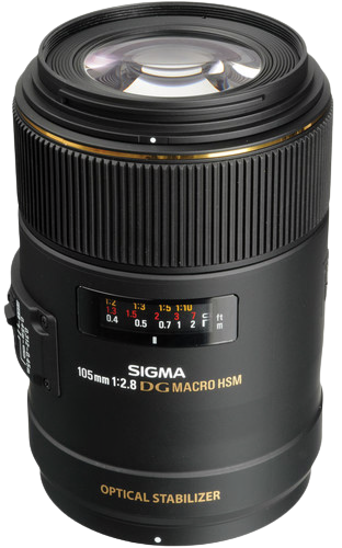 עדשת SIGMA 105mm f2.8 EX DG OS HSM Macro למצלמות Nikon F-mount