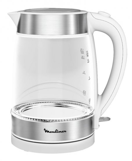 קומקום זכוכית נשלף 1.7 ליטר Moulinex BY600130 2200W - צבע לבן