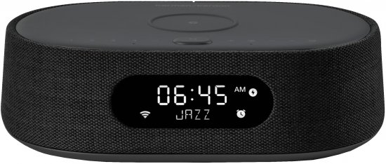 רמקול Bluetooth חכם משולב שעון ומשטח טעינה אלחוטי Harman Kardon Citation Oasis - צבע שחור