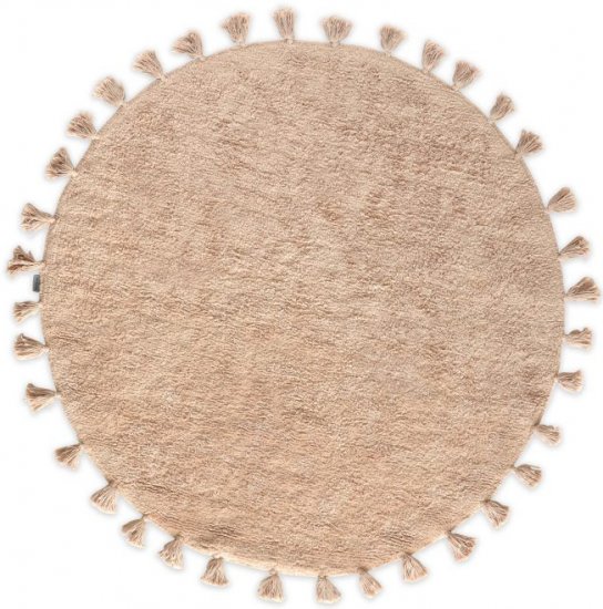 שטיח עבודת יד עגול 120 ס''מ מבית dadada - צבע בלאש