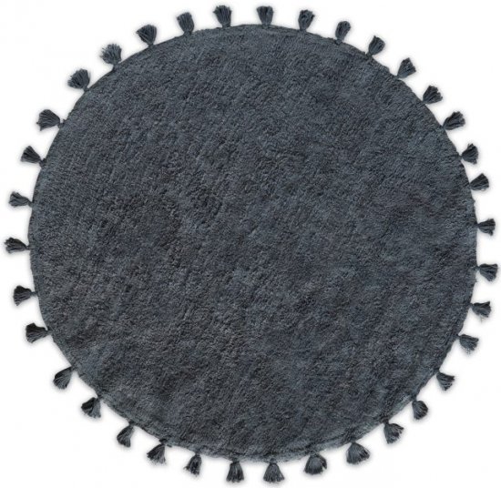 שטיח עבודת יד עגול 120 ס''מ מבית dadada - צבע כחול מעושן