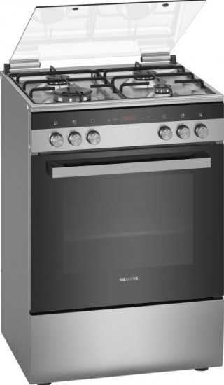 תנור משולב כיריים גז 66 ליטר 7 תוכניות עם 4 להבות Siemens IQ300 HX9R3IH51Y - צבע נירוסטה - אחריות יבואן רשמי BSH