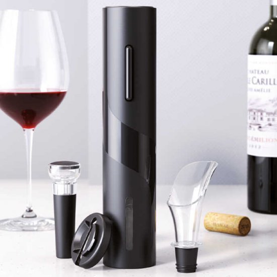 פותחן יין אלקטרוני + משאבת ואקום + פיית מזיגה + חותך רדיד Food Appeal