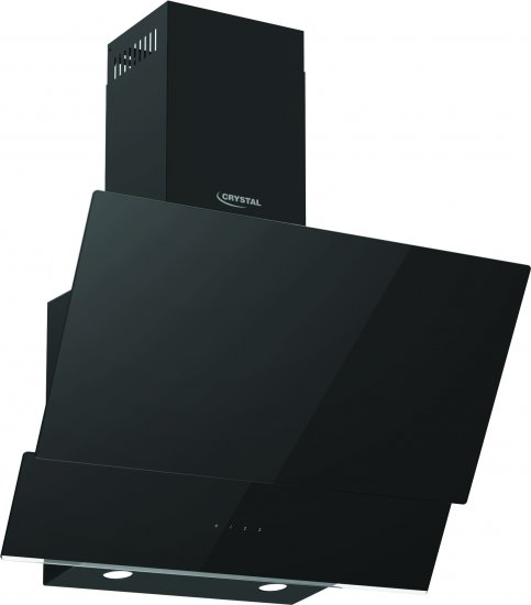 קולט אדים צמוד-קיר רוחב 60 ס''מ Crystal SH60GB - זכוכית שחורה