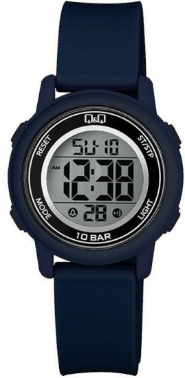 שעון יד דיגיטלי לילדים עם רצועת סיליקון Q&Q M208J008Y - צבע כחול כהה