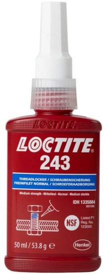 דבק לאיטום ואבטחת תבריגים 50 מ''ל Loctite 243 מאושר NSF