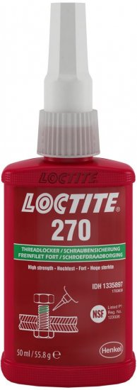 דבק לאיטום ואבטחת תבריגים 50 מ''ל Loctite 270 מאושר NSF