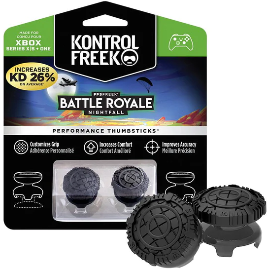זוג מתאמים ארגונומי לאגודלים KontrolFreek Battle-Royale Nightfall XBOX One/Series X/S - צבע שחור