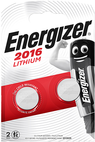 זוג סוללות ליתיום Energizer 3V CR2016