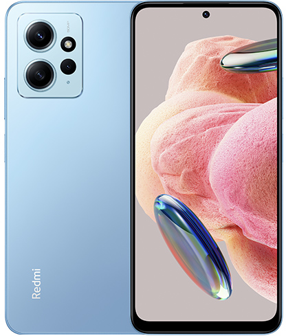 טלפון סלולרי Xiaomi Redmi Note 12 8GB+128GB - צבע Ice Blue - שנתיים אחריות יבואן רשמי ע''י המילטון