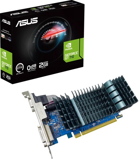 כרטיס מסך ASUS GeForce GT 710 2GB DDR3 EVO VGA DVI HDMI