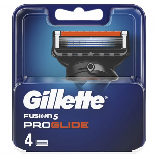 סכיני גילוח רב פעמיים Gillette Fusion5 Pro Glide לגברים חמישה להבים - סך הכל 4 סכינים