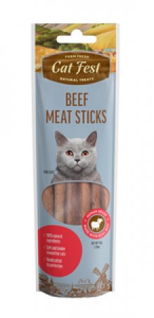 Cat fest - חטיף מקלוני בשר לחתולים בטעם בקר 45 ג'