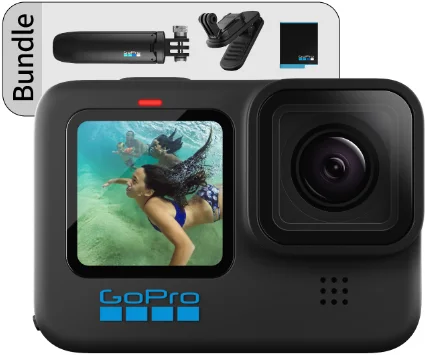 באנדל מצלמת אקסטרים GoPro HERO10 Black Edition - שנתיים אחריות יבואן רשמי על ידי רונלייט