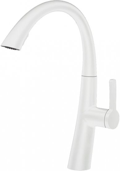 ברז מטבח נשלף דגם Wave מבית B&W - צבע לבן