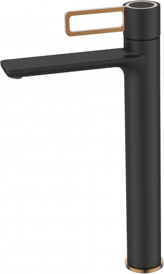 ברז פרח גבוה דגם Pinguino סדרת Premium מבית Aquila - צבע שחור