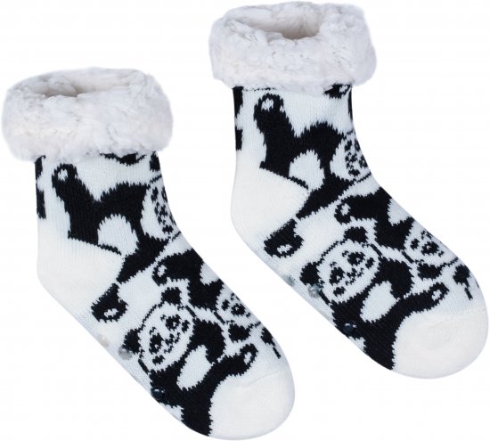 גרבי חורף פליז לילדים נגד החלקה עם פרווה דגם פנדה Pulliez מידת One Size שמתאימה למידות 24-34