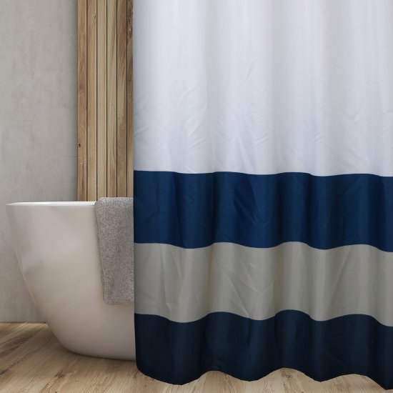 וילון אמבטיה פסים ברוחב 1.8 מטר מבית Aquila
