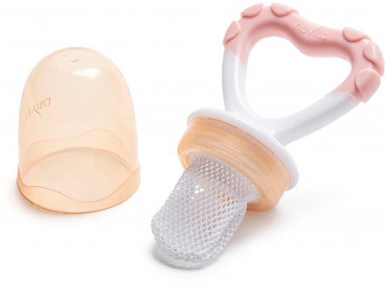 טעימון פירות + נשכן לתינוק Nuvita - צבע ורוד כהה