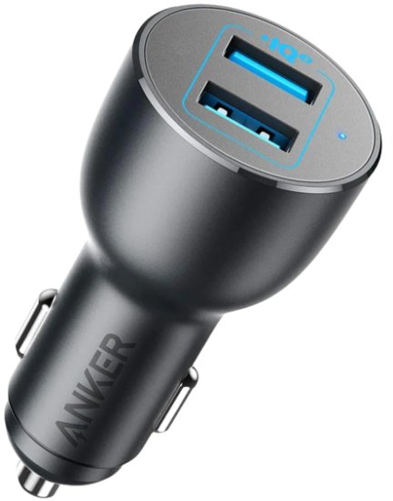 מטען רכב טעינה מהירה 36W עם 2 יציאות USB-A מבית Anker