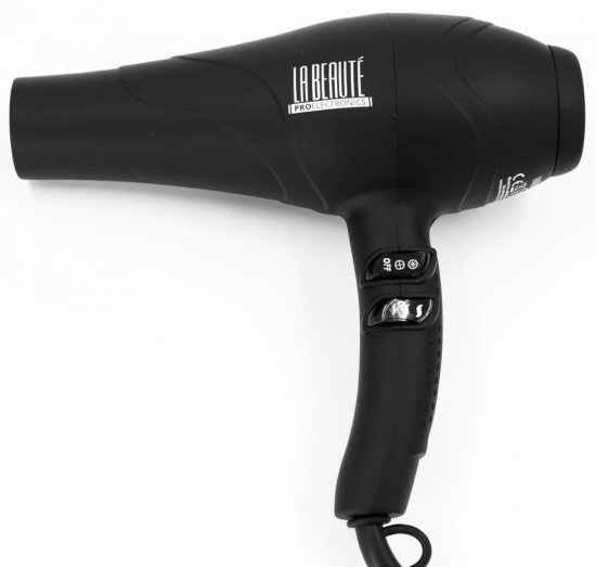 מייבש שיער + מברשת שיער במתנה LA Beaute - בצבע שחור