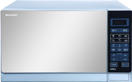 מיקרוגל משולב גריל 25 ליטר Sharp R75MT(S) 1000W - צבע כסוף