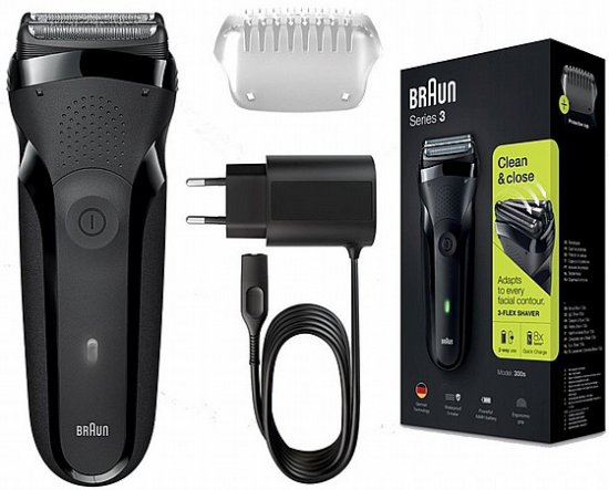 מכונת גילוח חשמלית / נטענת Braun Series 3 Flex 300S