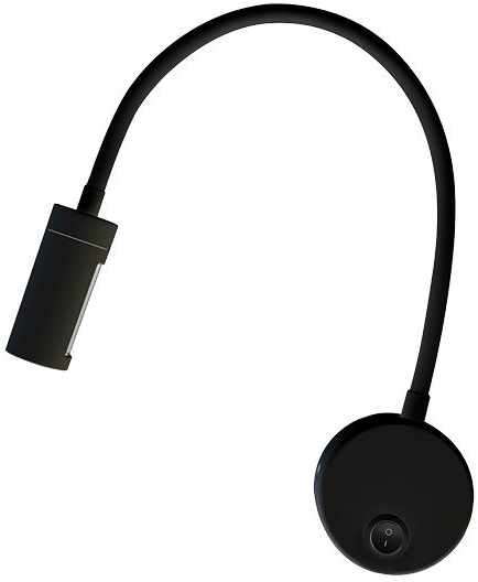 מנורת קיר קריאה לשבת LED מתכווננת Omega OM-SHAB-WL-C-BK 5W צבע שחור - גוון אור 4000K