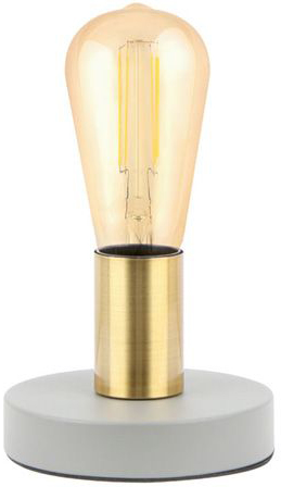 מנורת שידה/שולחן 40W E27 דגם מיכל 120X90 מ''מ Omega Gold OM-MICHAL-GYGL-E27 צבע אפור/זהב