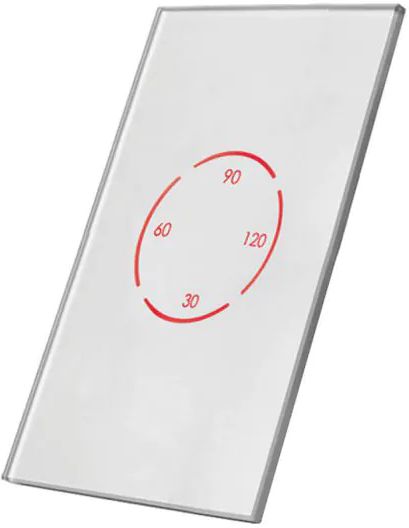 מפסק מגע חכם אנכי לדוד שמש עם טיימר Semicom STW-4GEVD/WH - זכוכית לבנה