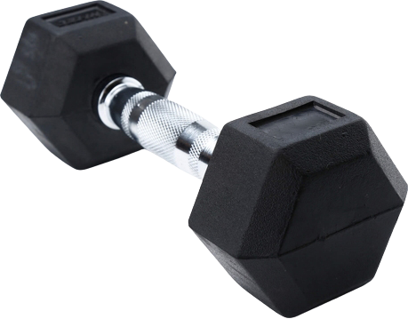 משקולת יד ראש גומי משושה 17.5 ק''ג מבית Euroleap