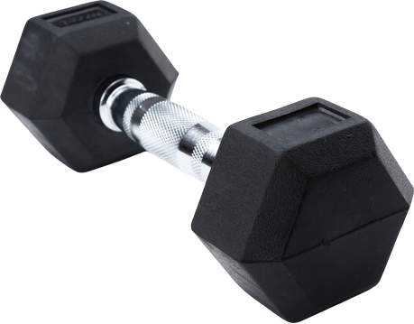 משקולת יד ראש גומי משושה 5 ק''ג מבית Euroleap