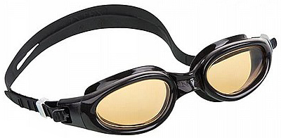 משקפי שחיה מקצועיים מסיליקון לבוגרים 55692 Intex - שחור/צהוב