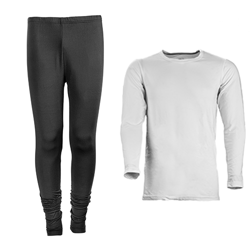 סט ביגוד תרמי GoNature Climate Control - מידה M - צבע לבן