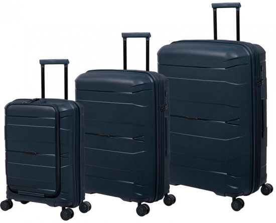 סט מזוודות קשיחות 20+24+29 אינץ' דגם Momentous מבית it luggage - צבע כחול כהה