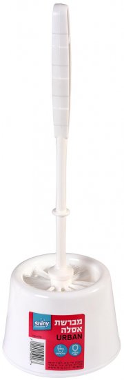 סט שירותים מברשת+מעמד אורבן Shiny - בצבע לבן