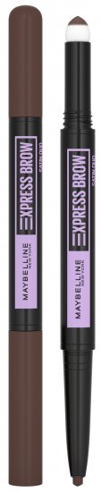 עיפרון גבות דו צדדי בגימור סאטן Maybelline Express Brow - גוון חום כהה 03