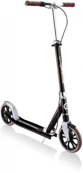 קורקינט מתקפל עם בולם זעזועים קדמי Globber NL 205 Deluxe - צבע שחור וינטג'