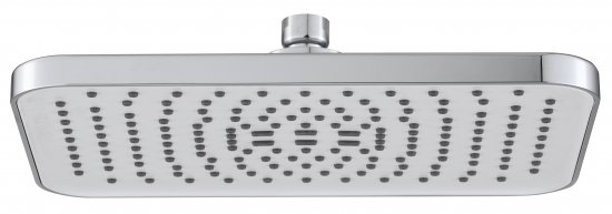 ראש מקלחת מלבני 26x18 ס''מ דגם Shiri מבית Aquila - צבע כרום לבן