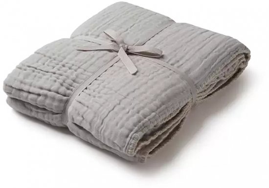 שמיכת קיץ בגודל 220X200 ס''מ דגם Nirvana Muslin מבית ערד טקסטיל - צבע אפור