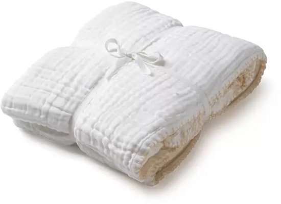 שמיכת קיץ בגודל 220X200 ס''מ דגם Nirvana Muslin מבית ערד טקסטיל - צבע לבן