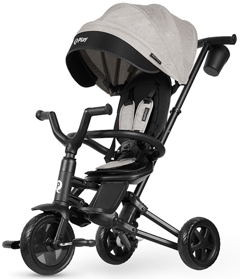 תלת אופן מתקפל NOVA Niello מבית Qplay - אפור