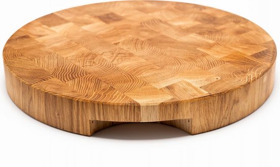 בוצ'ר EndGrain עגול מעץ אלון קוטר 40 ס''מ Eco Israel