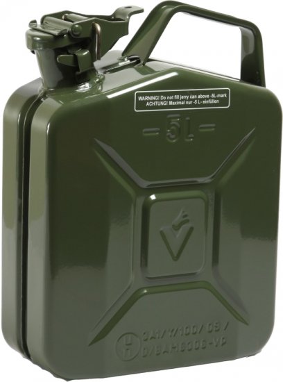 ג'ריקן מתכת 5 ליטר Valpro DIN7274 - צבע ירוק