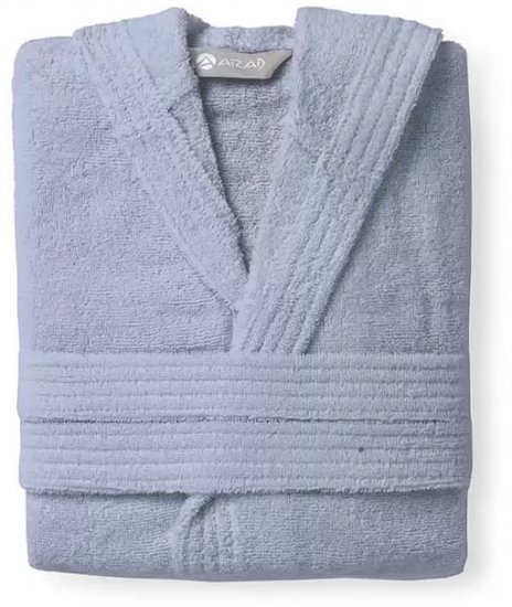 חלוק קפוצ'ון 100% כותנה מידה L-XL מבית ערד טקסטיל - צבע כחול בהיר