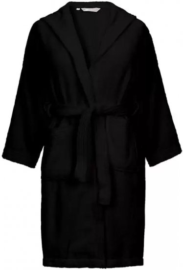 חלוק קפוצ'ון 100% כותנה מידה L-XL מבית ערד טקסטיל - צבע שחור