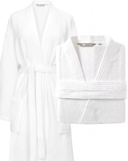 חלוק רחצה 100% כותנה מידה XXL מבית ערד טקסטיל - צבע לבן