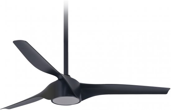 מאוורר תקרה 48 אינץ' 3 כנפיים עם גוף תאורה 20W ושלט רחוק Star X - צבע שחור
