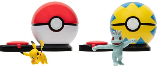 מארז דו קרב פוקימונים מבית Jazwares - פיקאצ'ו ומאצ'ופ