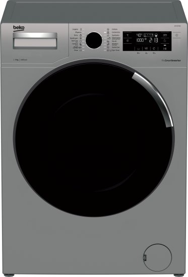 מכונת כביסה פתח חזית 16 תוכניות 9 ק''ג 1400 סל''ד Beko WTV-9734XS - צבע אפור